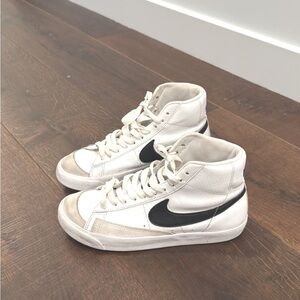Nike White and Black High-Top Sneakers